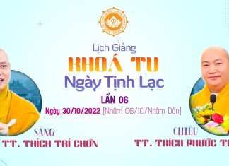 Lịch giảng Khoá Tu Ngày Tịnh Lạc lần 06 lan06