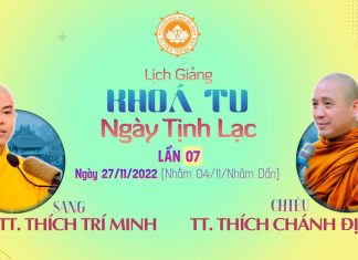 Lịch giảng Khoá Tu Ngày Tịnh Lạc lần 07 lan 07