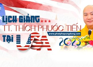 Lịch giảng Thầy Thích Phước Tiến tại Mỹ năm Quý Mão – 2023 slide 1