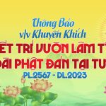 Thông báo v/v Khuyến khích Thiết trí vườn Lâm-Tỳ-Ni, Lễ Đài Phật Đản tại tư gia slidethiettri