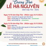 CHƯƠNG TRÌNH LỄ HẠ NGUYÊN NĂM GIÁP THÌN – 2024 poster