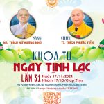 KHÓA TU NGÀY TỊNH LẠC lần 31 poster KT 31