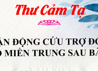 THƯ CẢM TẠ – VẬN ĐỘNG CỨU TRỢ ĐỒNG BÀO MIỀN TRUNG SAU BÃO LŨ 6