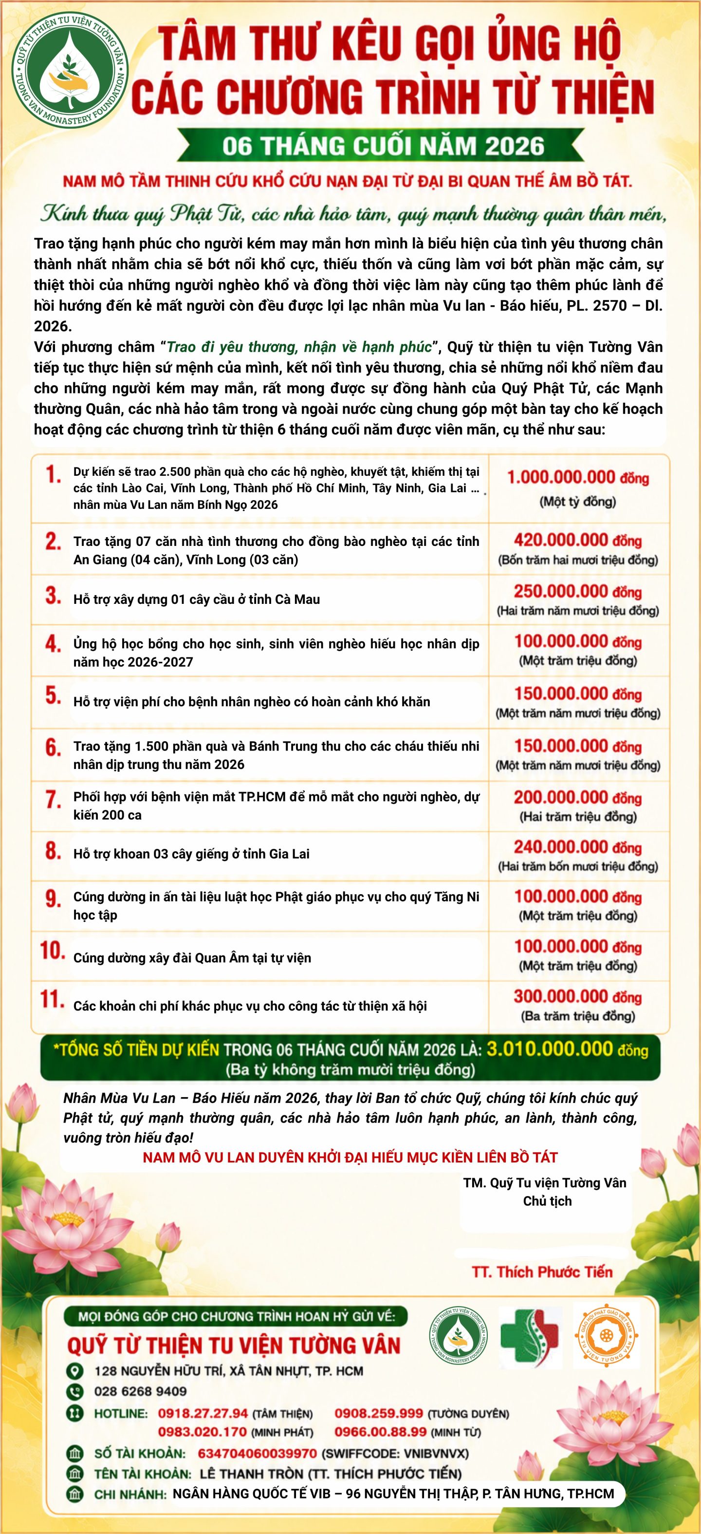 TÂM THƯ QUỸ 3 TÂM THƯ QUỸ 3