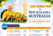 LỊCH GIẢNG CỦA TT. THÍCH PHƯỚC TIẾN TẠI NEW ZEALAND & AUSTRALIA lich giang tai UC