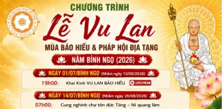 CHƯƠNG TRÌNH ĐẠI LỄ VU LAN – BÁO HIẾU & PHÁP HỘI ĐỊA TẠNG NĂM BÍNH NGỌ – 2026 vu lan 2026