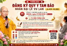 ĐĂNG KÝ QUY Y TAM BẢO NHÂN ĐẠI LỄ VU LAN PL.2570 – DL.2026 đăng ký quy y lễ vu lan