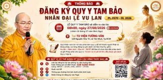 ĐĂNG KÝ QUY Y TAM BẢO NHÂN ĐẠI LỄ VU LAN PL.2570 – DL.2026 đăng ký quy y lễ vu lan